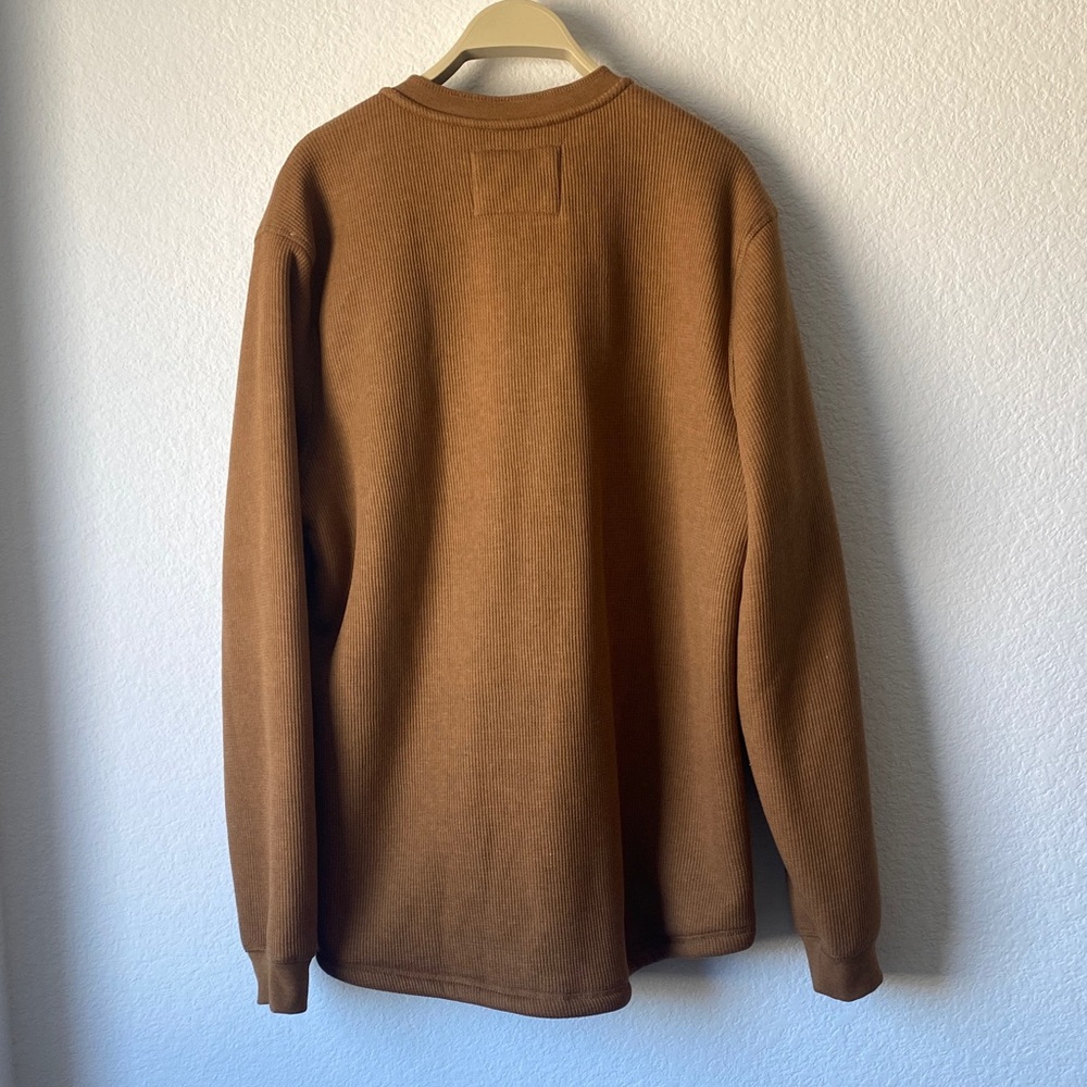 Lee Men's Henley Sweater - Tan - Picture 2 of 3